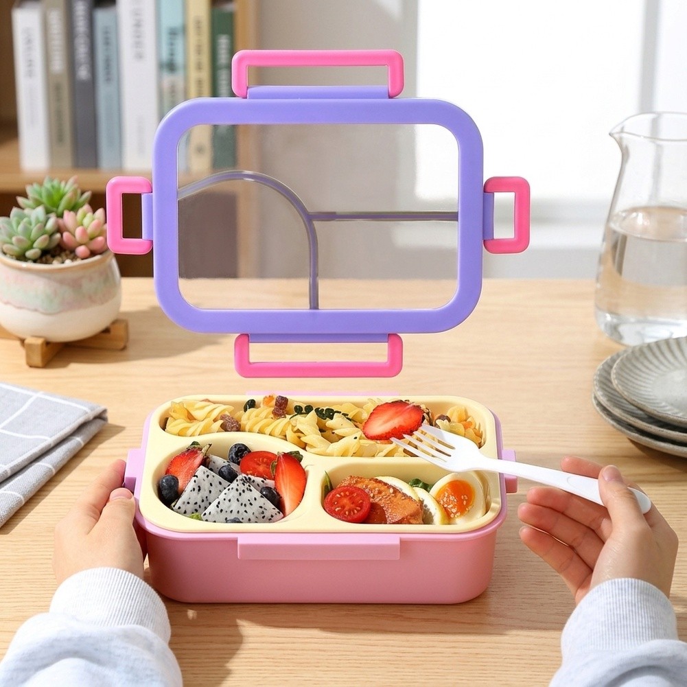Meal Prep Containers - 스테인리스 스틸 3칸 누수 방지 도시락