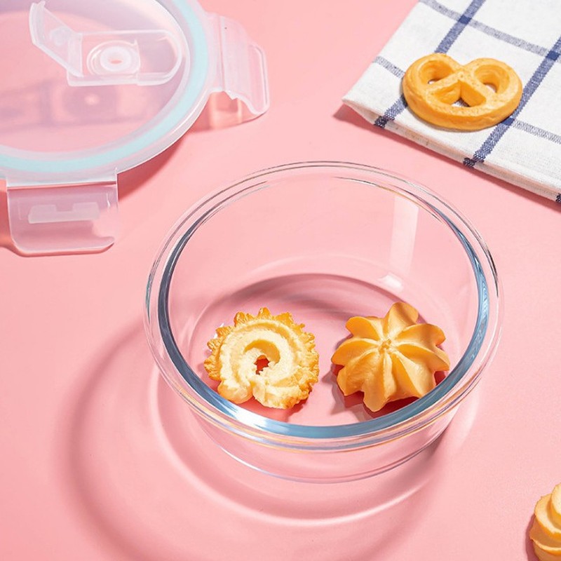Meal Prep For Office - 홈키친 미니멀리스트 유리 도시락 전자레인지 사용