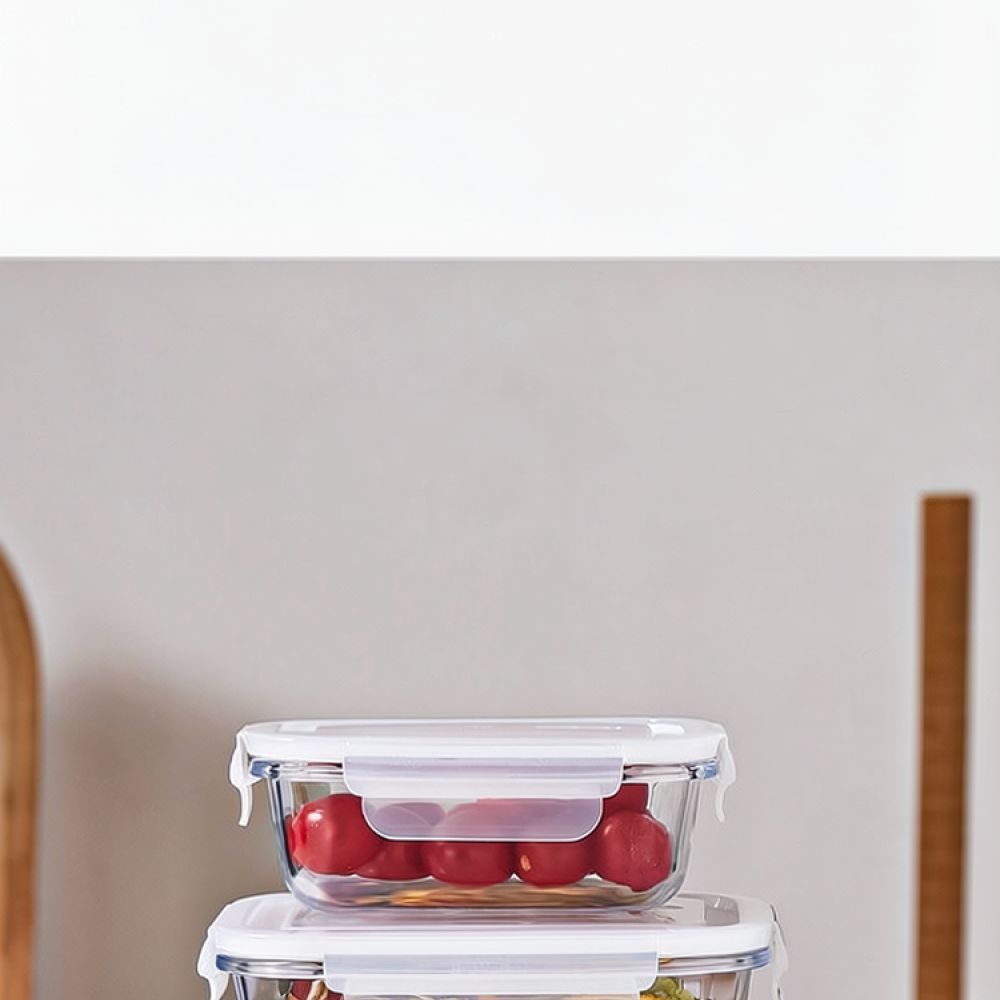 Meal Prep For Office - 전자레인지 사용이 가능한 유리 소재의 도시락통,