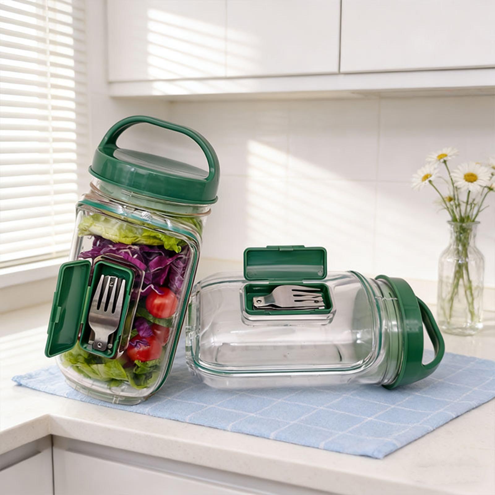 Meal Prep For Office - 1000ml 누수 방지 샐러드 용기, 측면