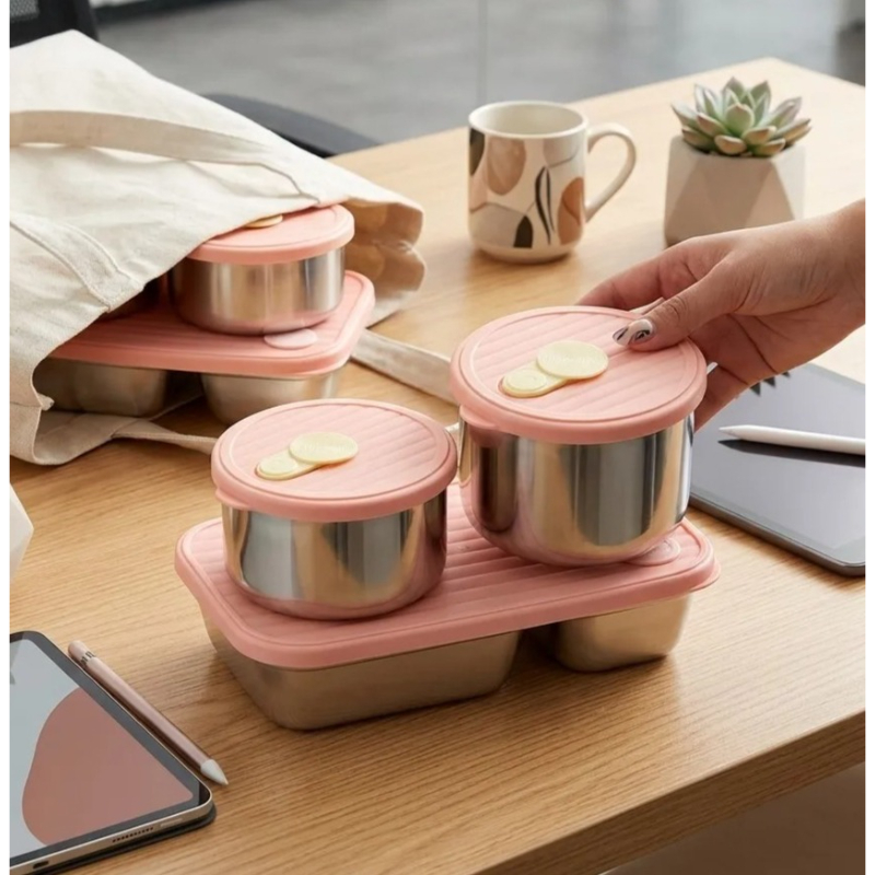 Meal Prep For Office - 전자레인지 사용 가능 304 스테인리스 도시락