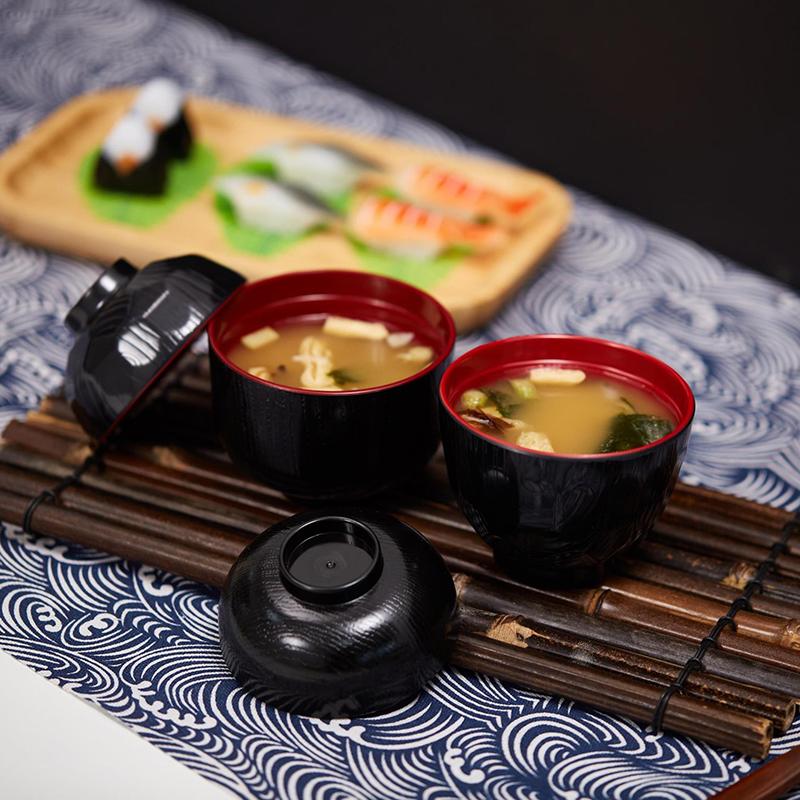 Meal Prep Japanese - 2톤 미소국 그릇(뚜껑 포함) 일본식 투톤