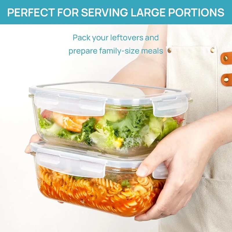 18개/세트 유리 식품 보관 용기(뚜껑 포함), 밀폐형 - Meal Prep Glass Containers With Lids 리뷰 및 가격