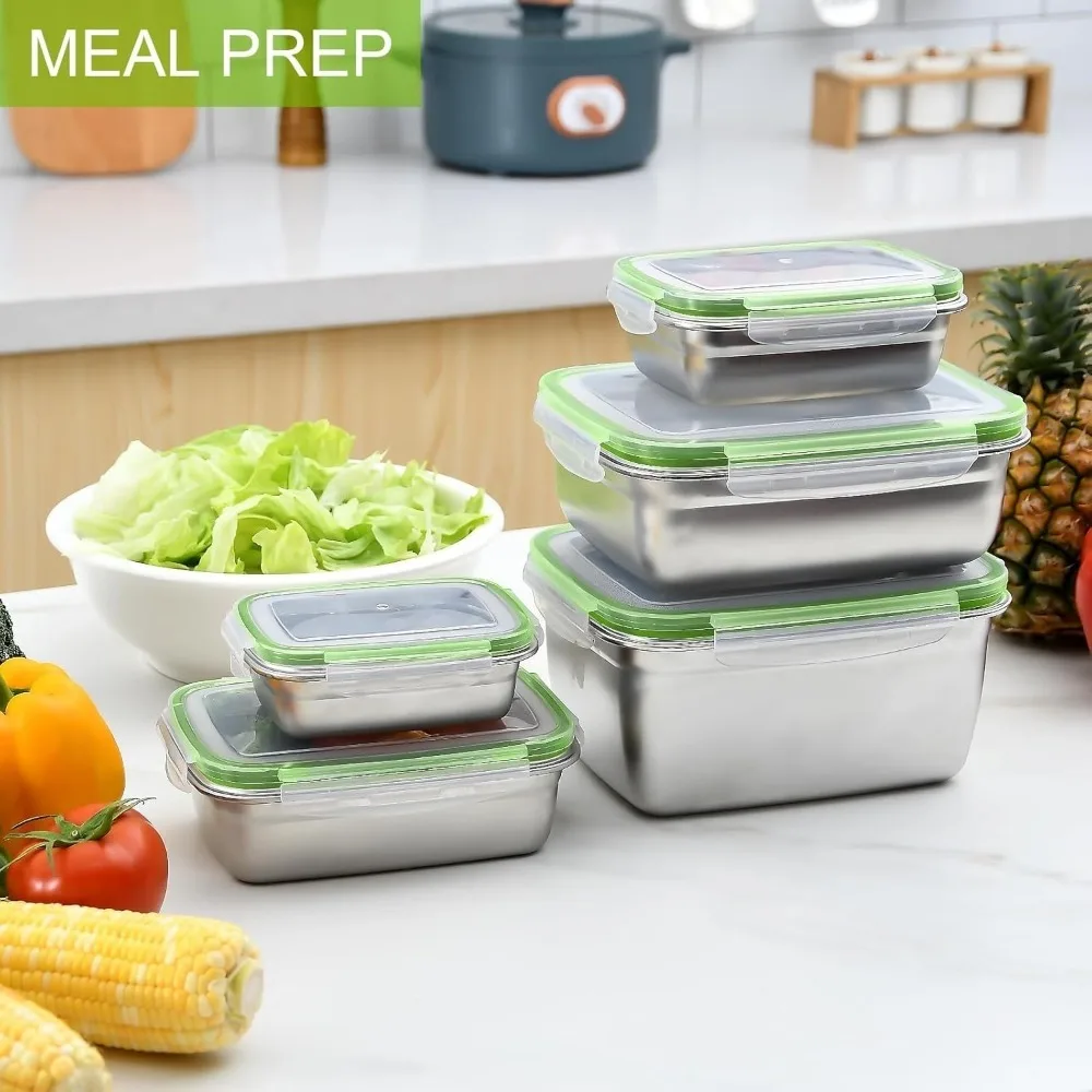 1/3개 세트, 스테인리스 스틸 소재의 사각 도시락통, - Meal Prep For Office 리뷰 및 가격