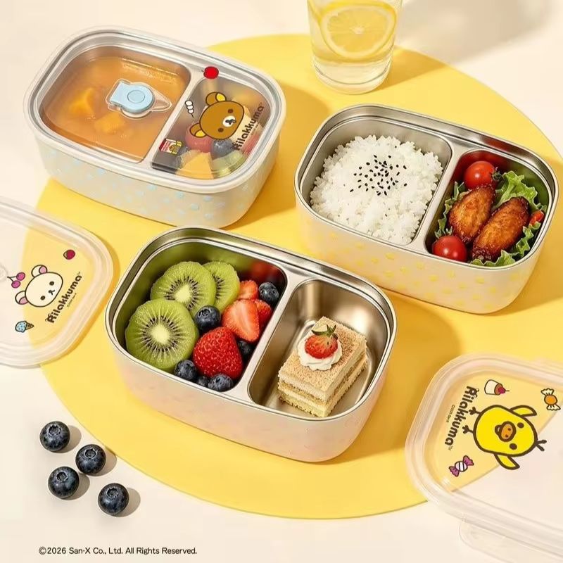 새로운 1200ml 릴라쿠마 스테인리스 스틸 도시락통, - Meal Prep Containers 리뷰 및 가격