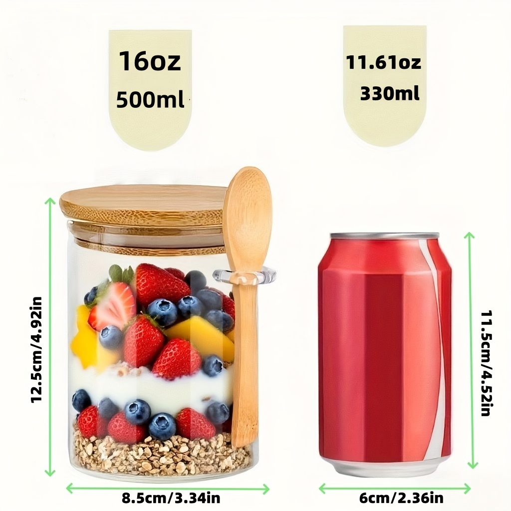 1/2/4/8개 세트의 오트밀용 유리 컵 세트, 뚜껑과 - Meal Prep Glass Containers With Lids 리뷰 및 가격