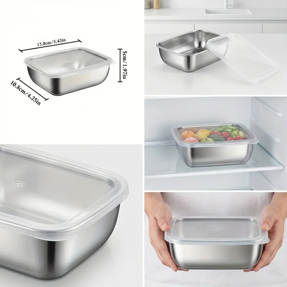 6pcs 스텐 밀폐 용기 스텐 반찬통 누수 방지 6pc - Meal Prep Containers 리뷰 및 가격