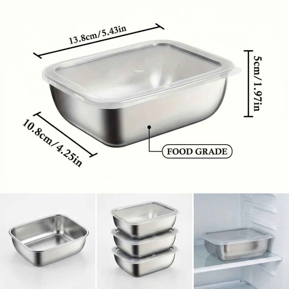 6pcs 스텐 밀폐 용기 스텐 반찬통 누수 방지 6pc - Meal Prep Containers 리뷰 및 가격
