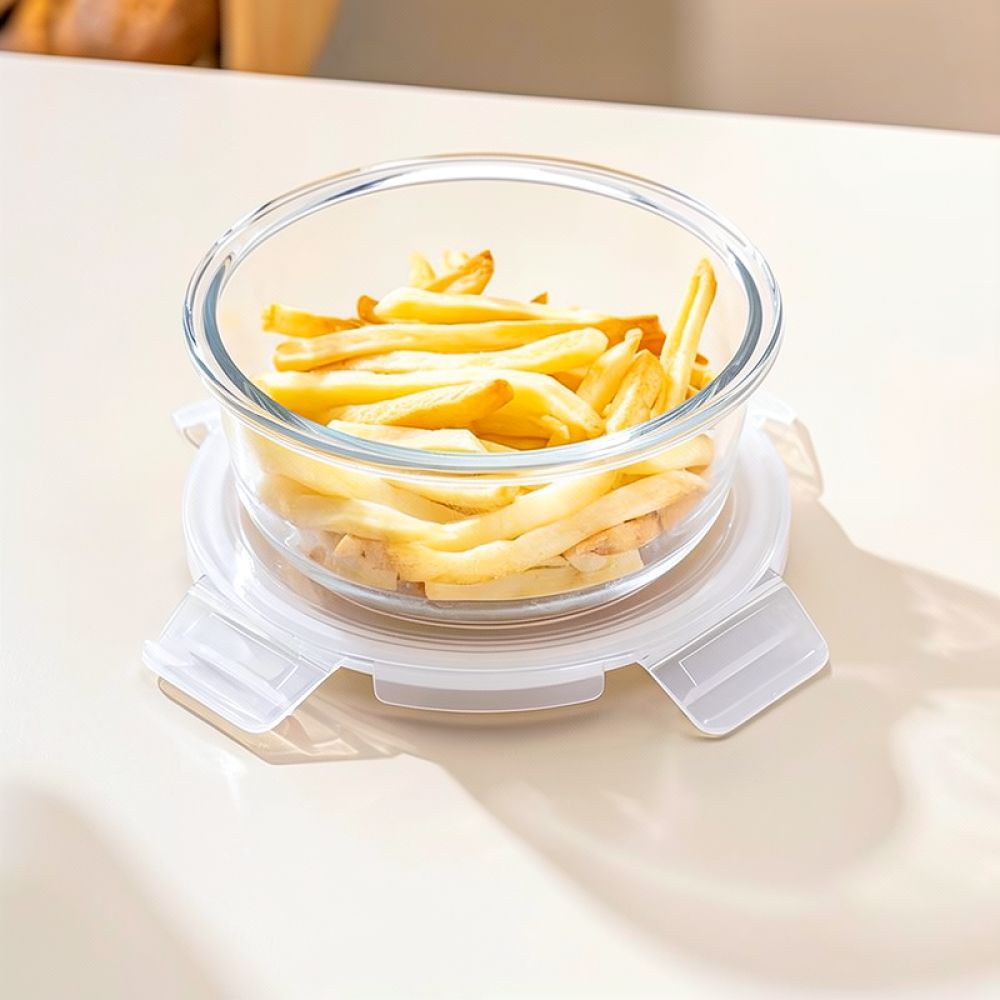 전자레인지 사용이 가능한 유리 소재의 도시락통, 칸막이 - Meal Prep For Office 리뷰 및 가격
