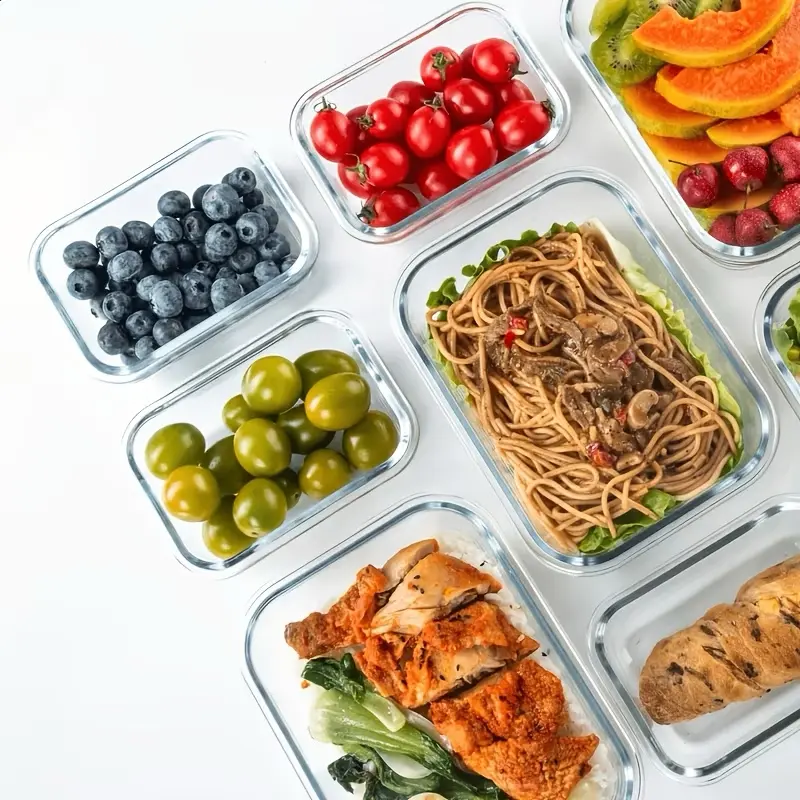 밀폐 뚜껑이 있는 8개입 유리 식품 보관 용기 세트.  - Meal Prep Glass Containers With Lids 리뷰 및 가격