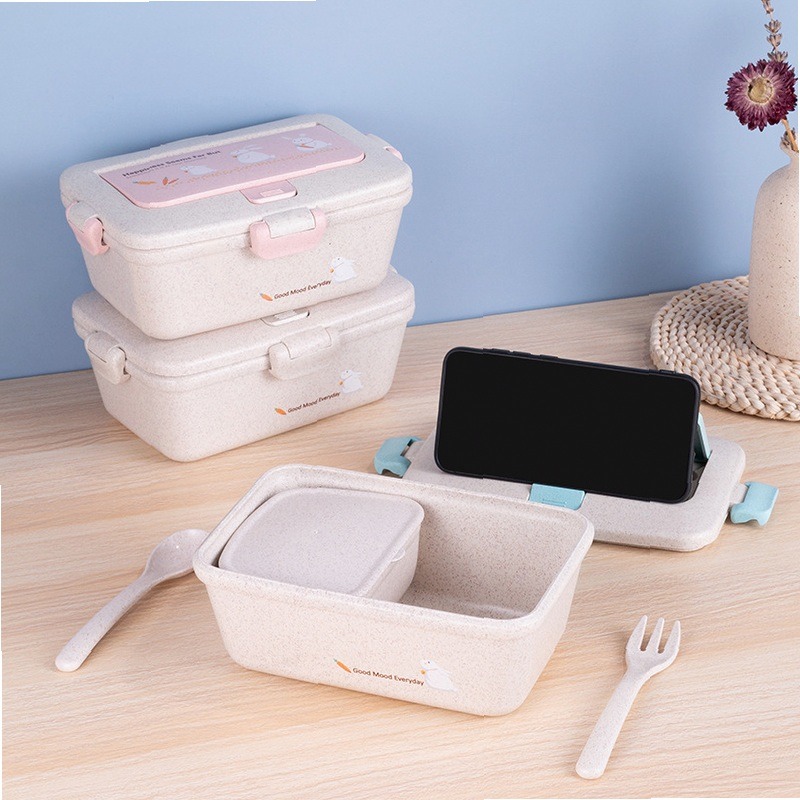 친환경 밀짚 식사 준비 용기 단층 전자레인지 사용 가능 - Meal Prep For Office 리뷰 및 가격