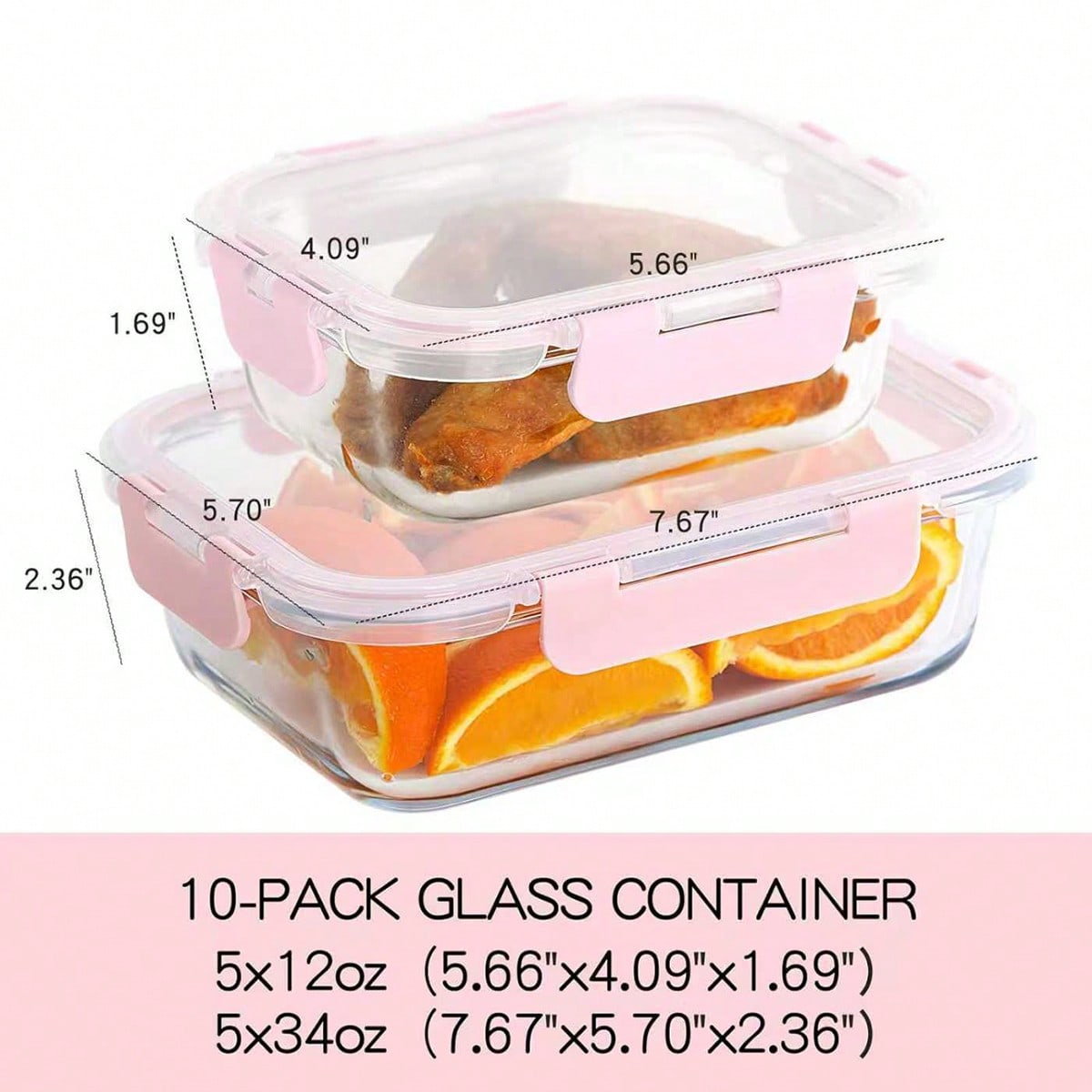 10개입 유리 식품 보관 용기, 뚜껑이 있는 밀폐형 식 - Meal Prep Containers 리뷰 및 가격