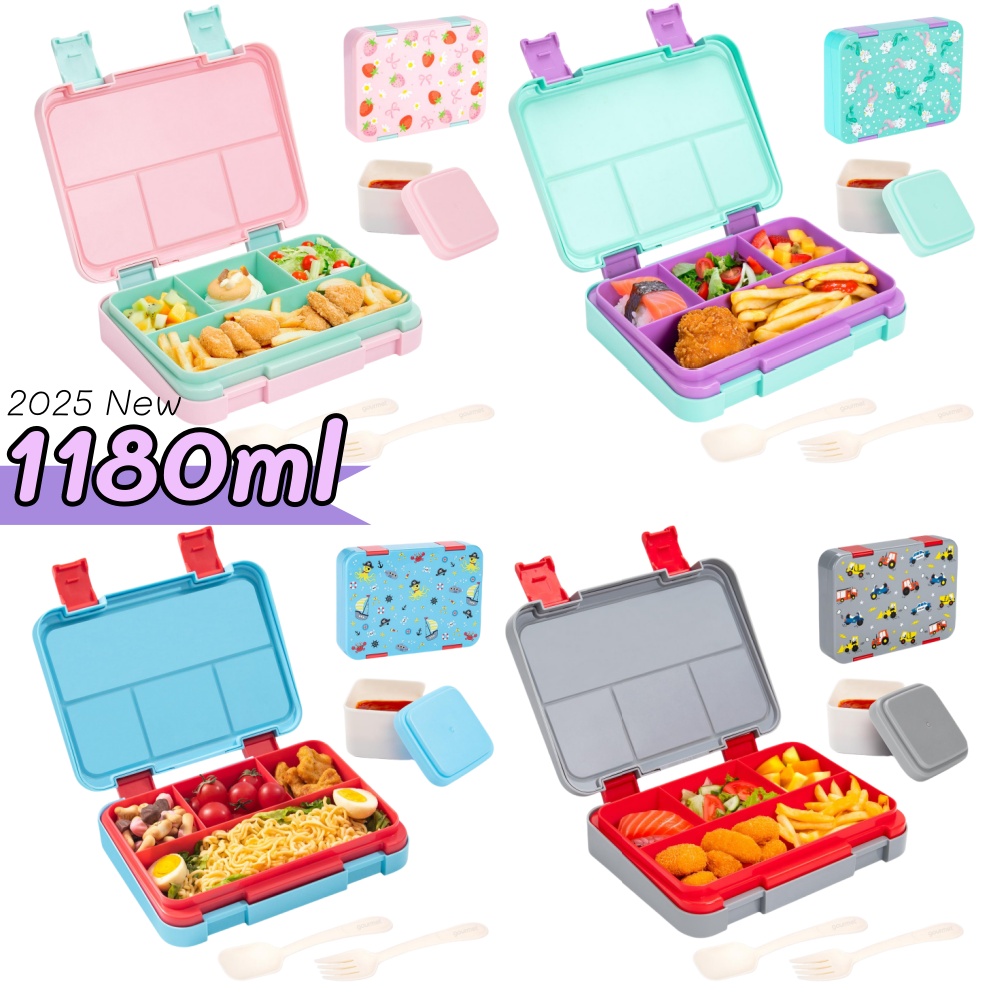 40온스 만화 패턴 도시락 세트, 새지 않는 분리형 칸 - Meal Prep For Office 리뷰 및 가격