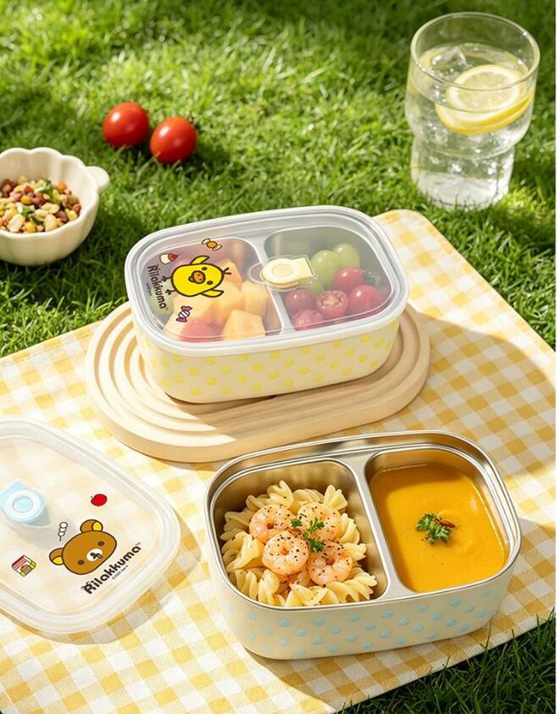 리라쿠마 스테인리스 스틸 도시락통, 분리형 누수 방지  - Meal Prep For Office 리뷰 및 가격