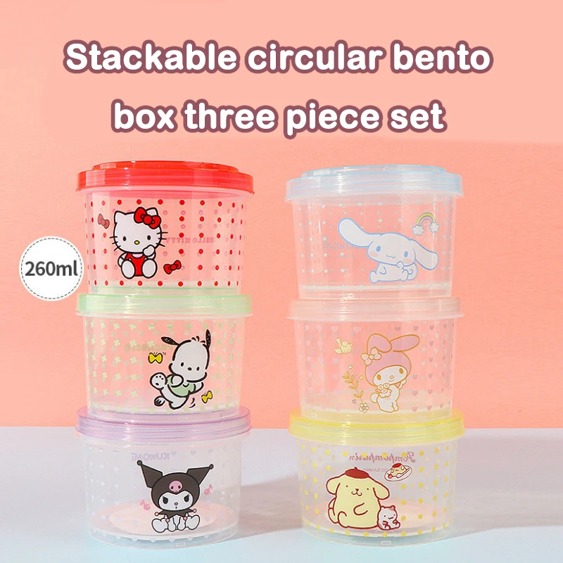 키티 도시락 세트 3종 귀여운 쌓을 수 있는 뚜껑있는  - Meal Prep Containers 리뷰 및 가격